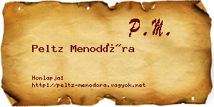 Peltz Menodóra névjegykártya